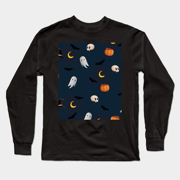 Halloween Ghosts Long Sleeve T-Shirt by Abstractdiva